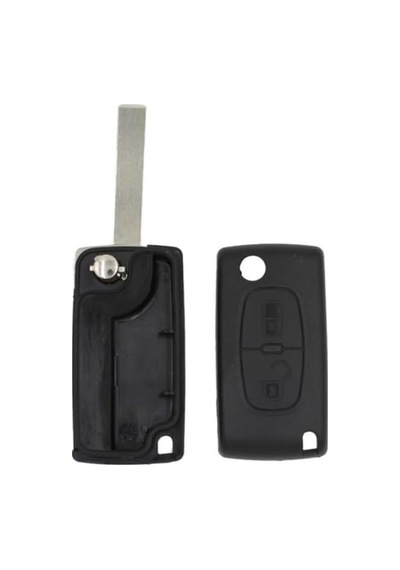 Autohan Keys Peugeot 207 307 308 Partner Citroen C3 C4 C5 İçin 2 Butonlu Anahtar Kumanda Kabı, Standart