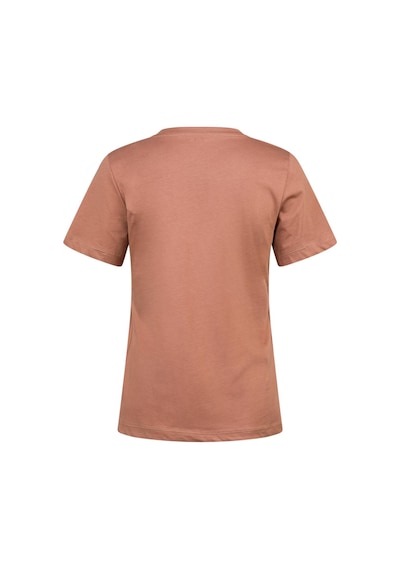 2as Alone Baskılı V Yaka Kadın T-shirt 413 Kahve