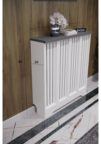 Dekoratif Petek Dolabı Kalorifer Peteği Kapatma Ünitesi Modern Tasarım İç Ölçü 76 Cm Dış Ölçü 80 Cm Petek 76 Beyaz Üstü Antrasit D2 Dekoratif Petek Dolabı Kalorifer Peteği Kapatma Ünitesi Modern Tasarım İç Ölçü 76 Cm Dış Ölçü 80 Cm Petek 76 Beyaz Üstü Antrasit D2