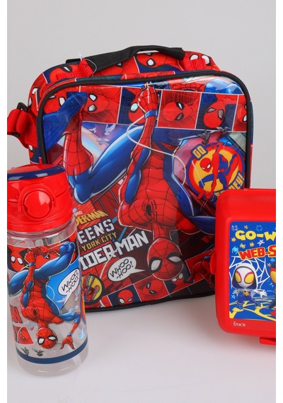 X Dekomus Lisanslı Spiderman Meanwhile Collection Beslenme Çantası,beslenme Kabı,matara Seti 165-Koyu Yeşil
