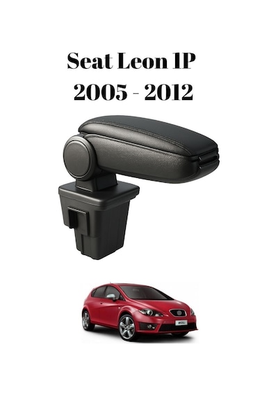 Seat Leon 1p 2005 2006 2007 2008 2009 2010 2011 2012 Uyumlu Araca Özel Kolçak Kol Dayama Orta Konsol Siyah