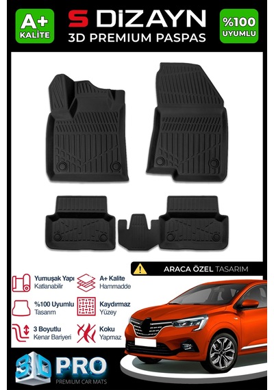Renault Taliant 3d Pro Havuzlu Paspas 2021 Üzeri A+ Kalite 3ds-sdz205
