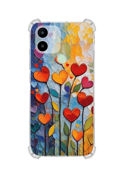 Printify Redmi A2 Plus İle Uyumlu Düşlerin Dansı Serisi Kökten Sevgi Tasarımlı Uv Baskılı Köşe Korumalı Antişok Kılıf Şeffaf