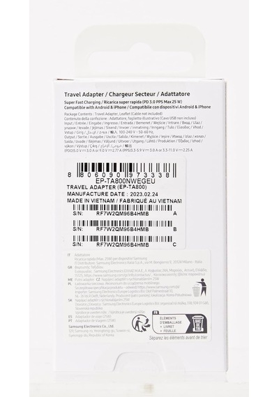 Samsung Uyumlu Hızlı Şarj Cihazı, 25 W, Usb Bağlantı Noktası Tip C Kabl