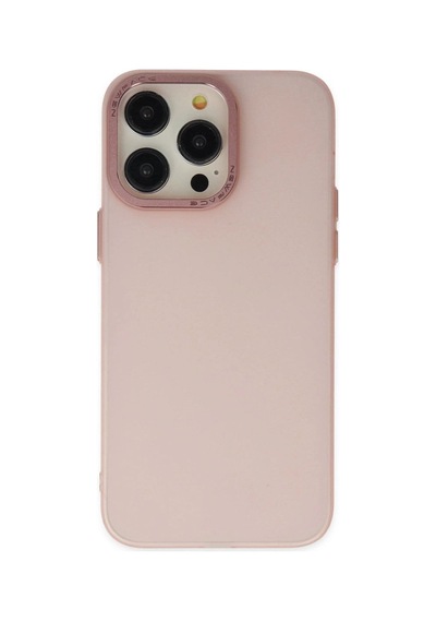 Apple iPhone  Uyumlu- 14 Pro Kılıf Modos Metal Kapak - Pembe