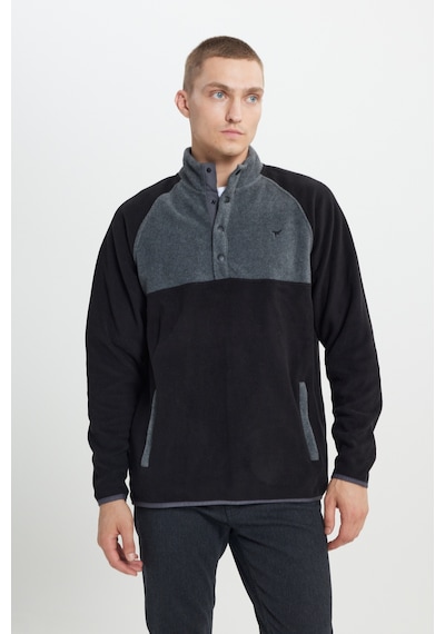 AC&Co / Altınyıldız Classics Erkek Sıyah A.melanj Standart Fit Normal Kesim Bato Yaka Desenli Polar Siyah AC&Co / Altınyıldız Classics Erkek Sıyah A.melanj Standart Fit Normal Kesim Bato Yaka Desenli Polar Siyah