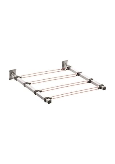 Çamaşır Askısı Duvara Montaj Makaralı Katlanır Metal Çamaşır Kurutma Askılığı Mavi
