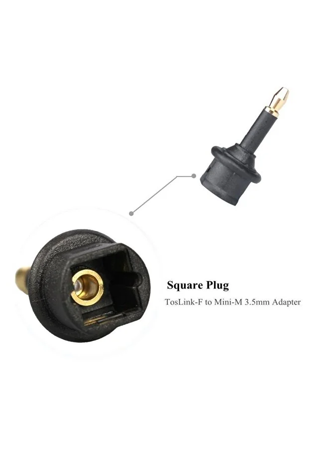 Toslink To Mini Toslink Adaptör Çevirici Dönüştürücü Optik 3.5mm Dişi Erkek Kablo Ses Dönüştürücü Ara Aparat