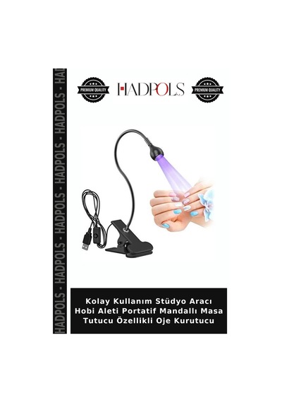 Kolay Kullanım Stüdyo Aracı Hobi Aleti Portatif Mandallı Masa Tutucu Özellikli Oje Kurutucu Çok Renkli
