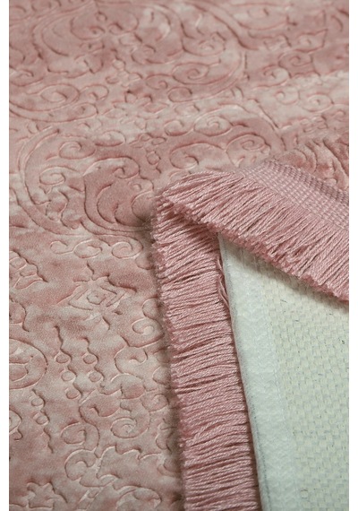 Nova Pembe 80x150 Cm Büyük Ebat Banyo Paspası Spor Saçaklı Kaymaz Pembe