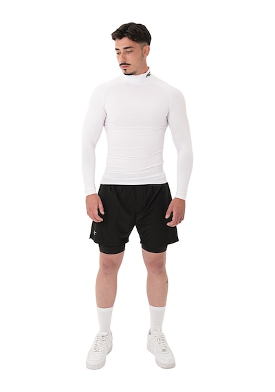 Musclecloth Performance 2 In 1 Erkek Taytlı Şort Siyah Siyah
