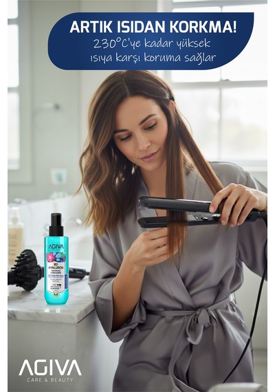 Agiva Care & Beauty 8d Hyaluron Yoğun Nemlendirici, Güçlendirici Ve Isı Koruyucu Çift Fazlı Fön Suyu-250 Ml-vegan