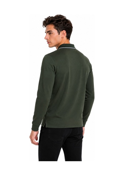 Advante Erkek Mevsimlik Spor Polo Yaka Fermuarlı Sweatshırt Bgl-st05468 Haki