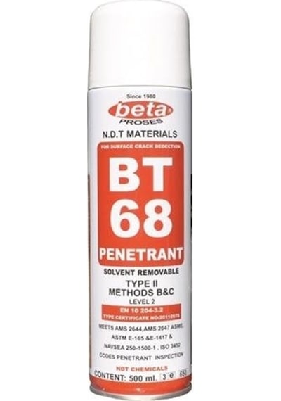 Beta Bt 68 Penetrant Çatlak Spreyi Kirmizi 500 Ml