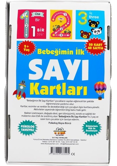 '+2 Yaş Bebeğimin İlk Sayı Kartları (0-6 Yaş Yayınları)