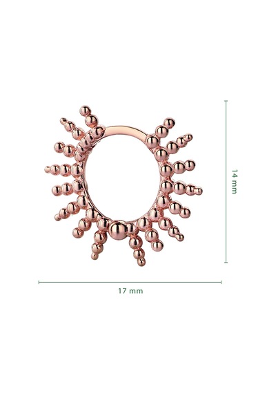 Reis Kuyumculuk T50776 Thorn Pembe Altın  Küpe