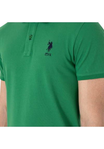 U.S. Polo Assn. Erkek Slim Fit Polo Yaka Basic Tişört Yeşil