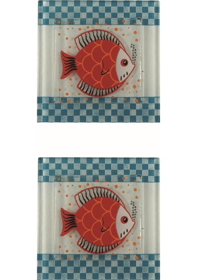 Cam Banyo Gider Kapak Süsü 2 Adet Cam Gider Kapağı 10X10 CM Balı