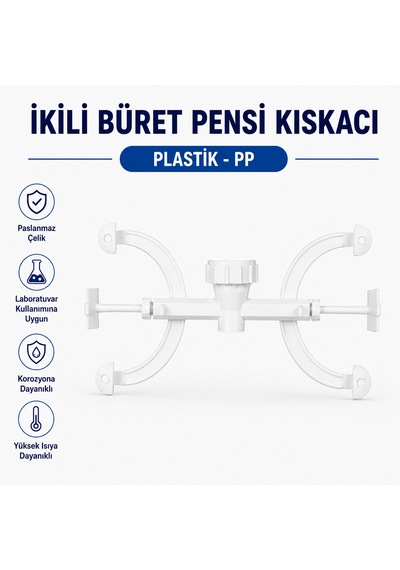 Büret Pensi Kıskacı İkili Plastik - Pp
