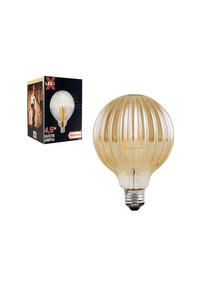 Sh Ledx G-95 Kırılmaz Gövde 4,5 Watt Çizgili Rustik Ampul Najmaddin