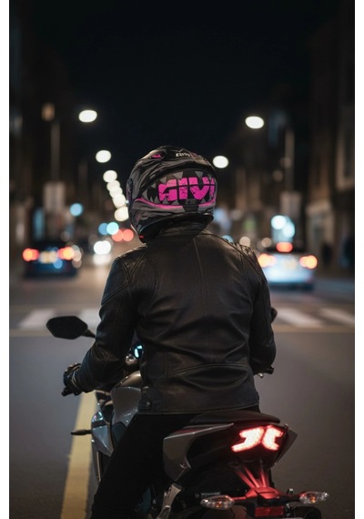 Gıvı 50.x Sharkbıte Mat Pembe  1 Renkli 1 Şeffaf Vizörlü Motosiklet Kask İridyum Vizör + Şeffaf