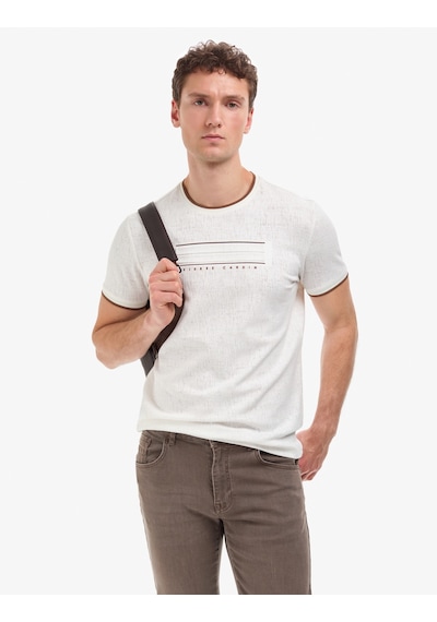 Pierre Cardin Erkek Ekru Tişört 50321064-vr019