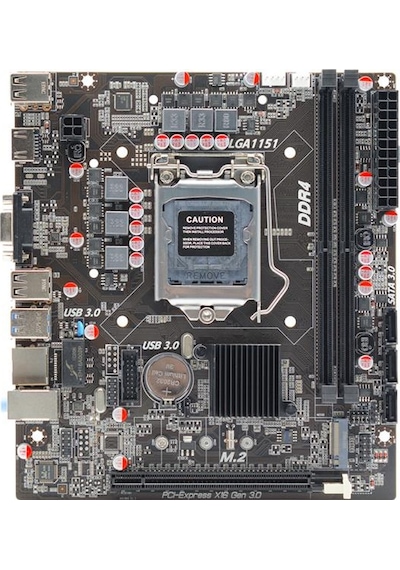 Afox Ih310c-ma6-v4 2xddr4 Vga+hdmı 1xglan 1x M.2 Nvme Gen3 1151pin Anakart
