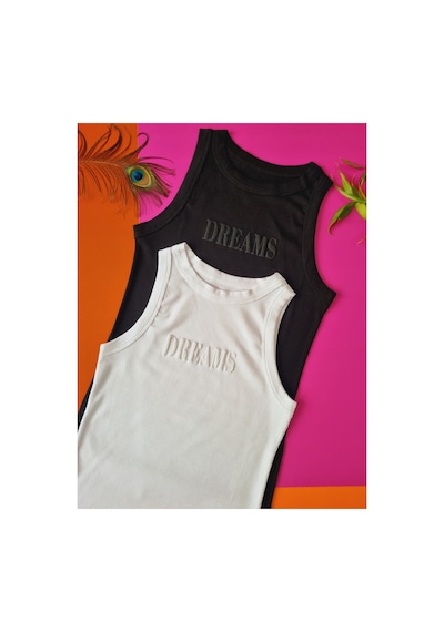 Demirsa Boutique Halter Yaka Modal Kaşkorse Kadın Atlet Siyah Ve Beyaz Renk Siyah-beyaz Demirsa Boutique Halter Yaka Modal Kaşkorse Kadın Atlet Siyah Ve Beyaz Renk Siyah-beyaz