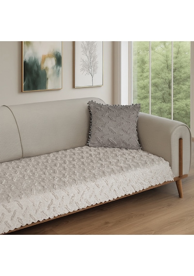 Latuda Home Ponela Koltuk Örtüsü - Sadece Oturum Alanını Kaplar 85x210 Cm - Kil