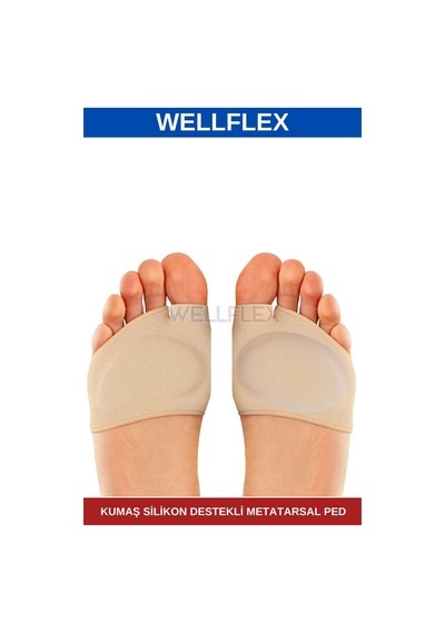 Metatarsal Ped Kumaş Kaplı Silikon Destekli Bedensiz - 1 Çift
