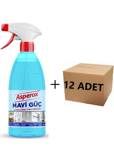 Asperox Mavi Güç Ultra Kireç Ve Pas Sökücü 12 Adet X1000 Ml 08697713936478