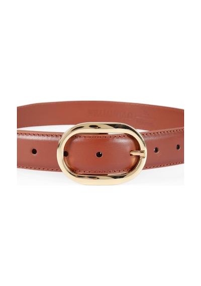 Williampolo Asya Hakiki Deri Gold Toka Taba Kadın Kemer Taba