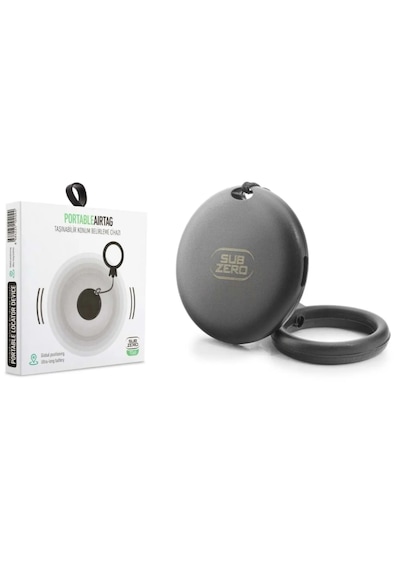 Sub Zero Tg60 Taşınabilir Smart Tag Akıllı Konum Takip Araba & Motor & Valiz & Evcil Hayvan Sadece İos Uzun Pil Ömrü Siyah