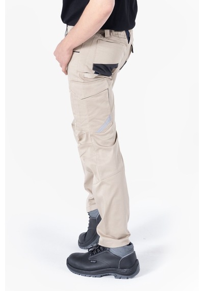 F 2144 Kordura Takviyeli Likralı Pantolon Camel-lacivert Kamel - Lacivert