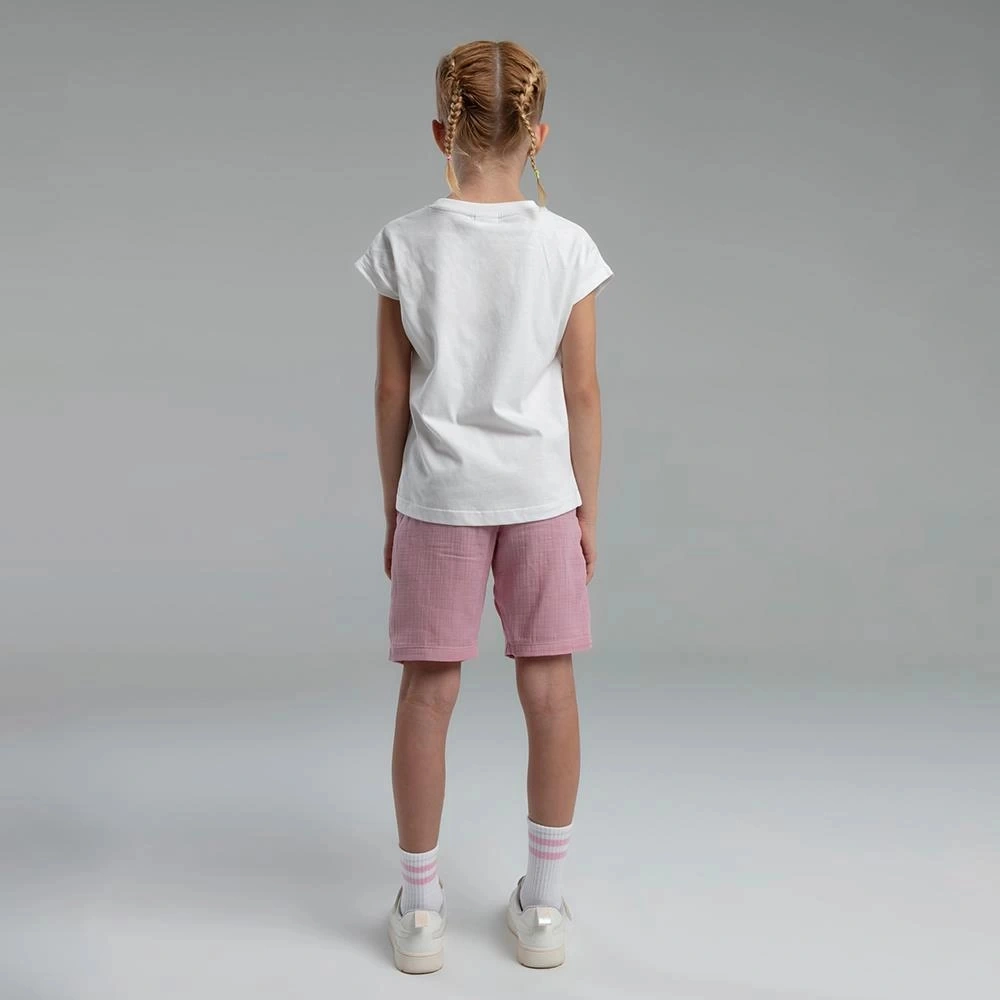Rolypoly 3626c Kız Çocuk Bermuda Yazlık Pijama Takım Açık Bej