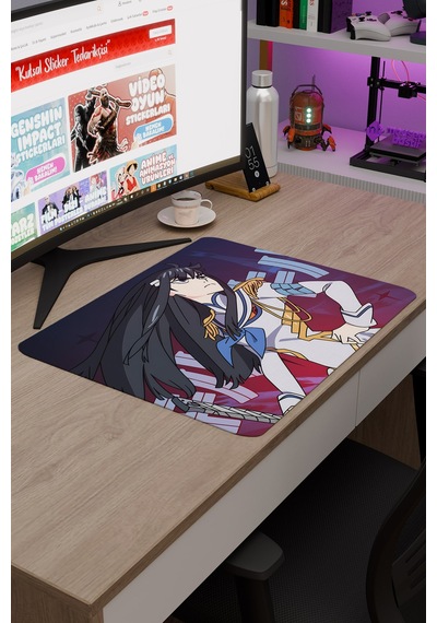 Kill La Kill Kaymaz Dikişli Kauçuk Oyuncu Mousepad V5 - 48x40 Xl Gaming Mouse Pad Fare Altlığı