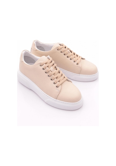 Dgn Paco Erkek Sneakers Ayakkabi Bej Floater Beyaz