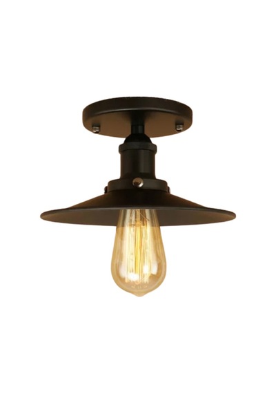 Dylight Retro Metal Dekoratif Siyah Tavan Plofyoner Avize Çap. 23 Cm-dy00139 Beyaz