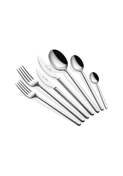 36 Parça Allegra Çatal Kaşık Bıçak Çkb Seti Gümüş Silver-2185 Gri