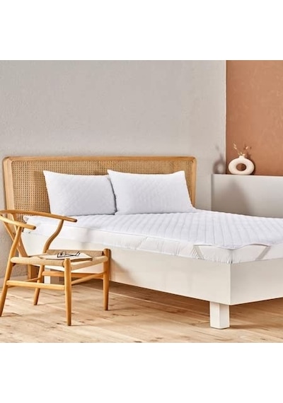 Taç Eco Care Sıvı Geçirmez Kapitoneli%100 Polyester Alez, Beyaz, Tek Kişilik Diğer