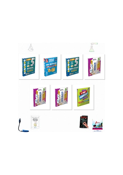 Muba 5. Sınıf Mat. Fen Sosyal Bilgiler Par. Kapsamlı 7 Kitap Seti