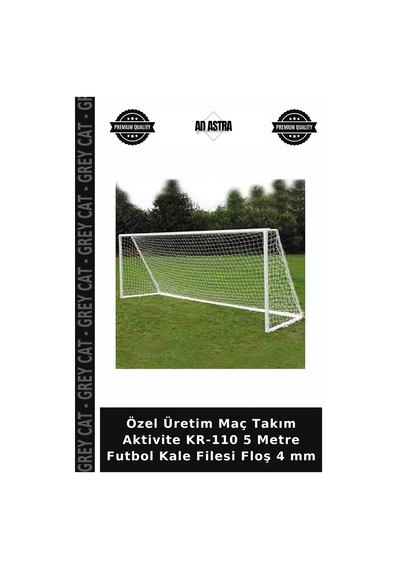 Özel Üretim Maç Takım Aktivite Kr-110 5 Metre Futbol Kale Filesi Floş 4 Mm Belirtilmemiş