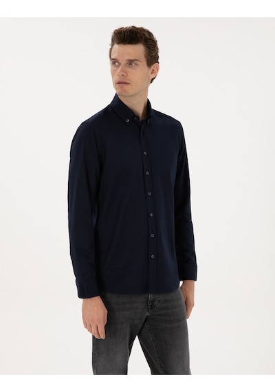 Pierre Cardin Erkek Lacivert Gömlek Desenli 50316747-vr033 Lacivert