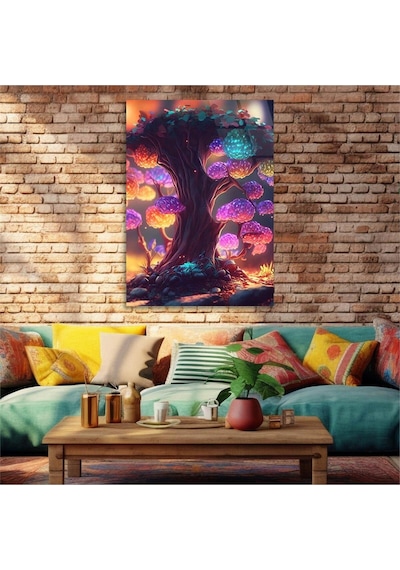 Gerçek Cama Baskı Sanat Temalı Tekli Cam Tablo 466 S428