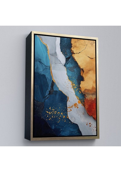 Miyrem^ Canvas Serie Mermer Desenli Soyut Tablo-7576