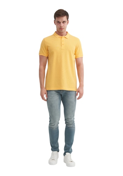 Cazador Erkek Polo Yaka Slim Fit Pike Düz Pamuklu Tişört Hardal Cazador Erkek Polo Yaka Slim Fit Pike Düz Pamuklu Tişört Hardal