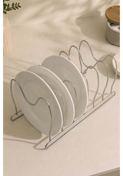 Silver Tabak Düzenleyici Metal Organizer Gümüş