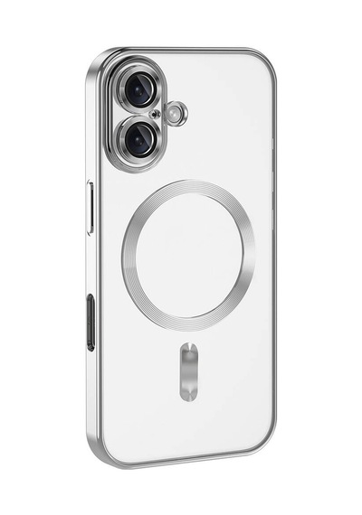 İphone 16 Plus Kılıf Magsafe Kamera Lens Korumalı Logo Gösteren İnce Hafif Hesaplı Dünya Derin Mor