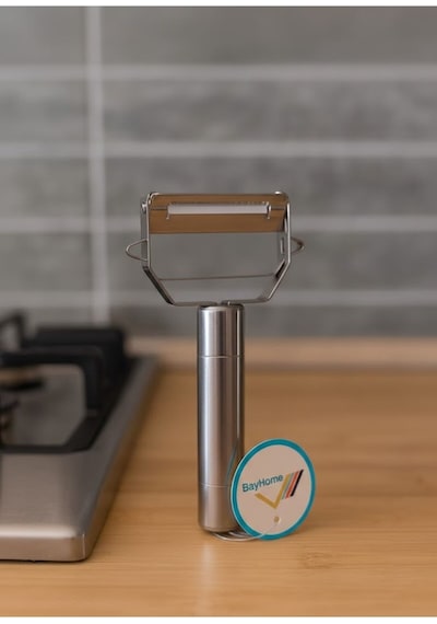 Ergonomik Paslanmaz Çelik Meyve Ve Sebze Soyacağı Metalik Metal
