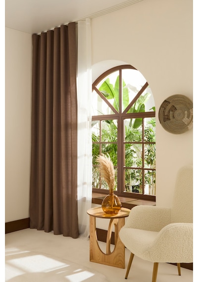 Kaşmir Home Perla Keten Fon Perde Vizon 150x270 Cm Vizon